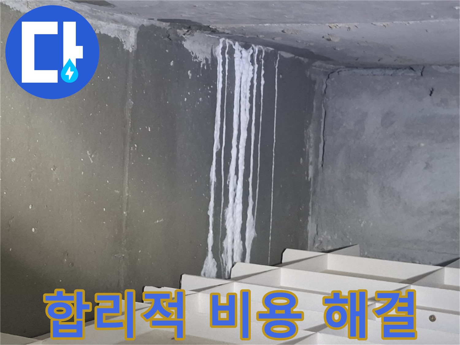 봇들마을2단지 아파트 - 지하 석회 누수, 합리적인 비용으로 해결!