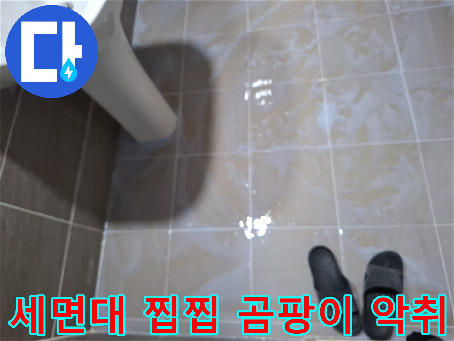 분당 봇들마을 세면대 누수 - 물기를 닦아도 찝찝하고 곰팡이 냄새가 심각한 누수