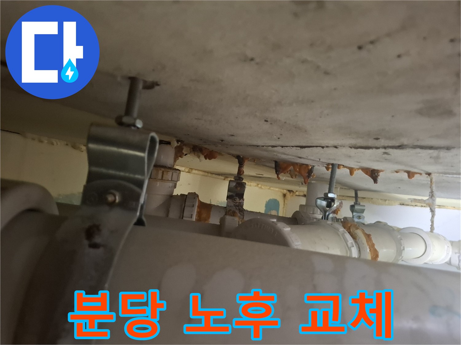 분당 봇들마을 아파트 - 배관 상태 점검, 노후 배관 교체 시급