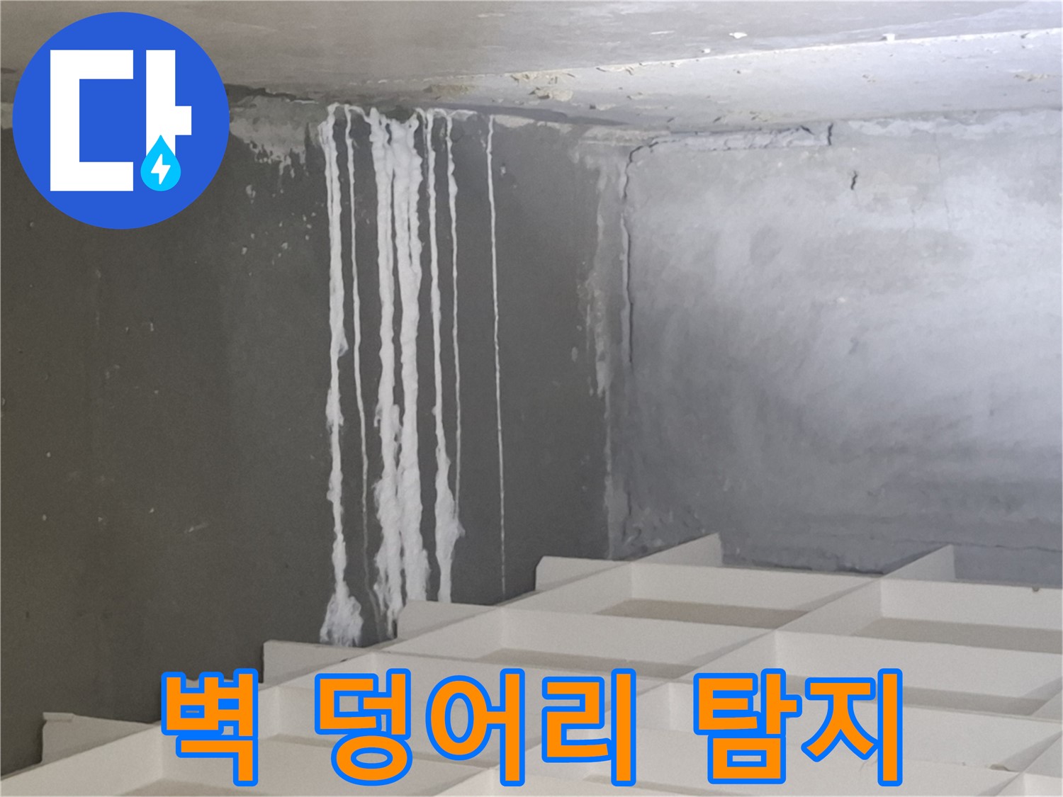 삼평동 아파트 누수탐지 - 벽에 맺힌 하얀 덩어리, 숨겨진 누수 원인 꼼꼼히 찾기