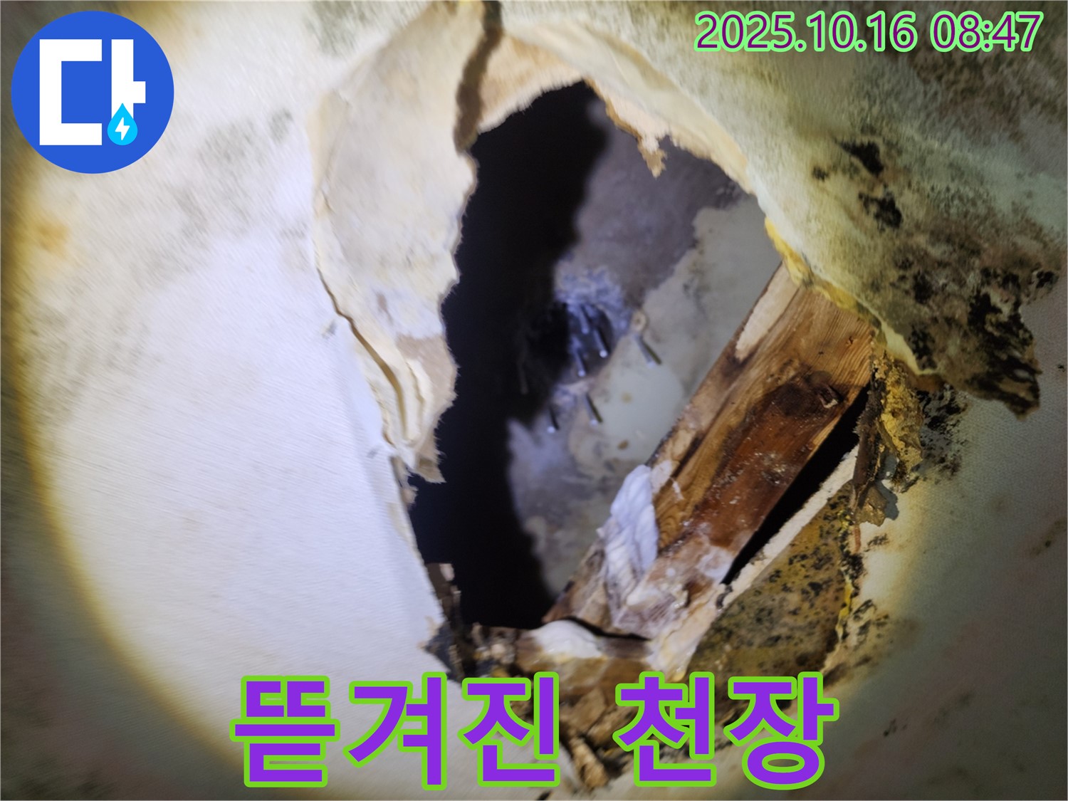 양주 누수탐지 - 곰팡이 냄새와 뜯겨진 천장 - 숨겨진 누수 원인을 정밀하게 추적합니다.