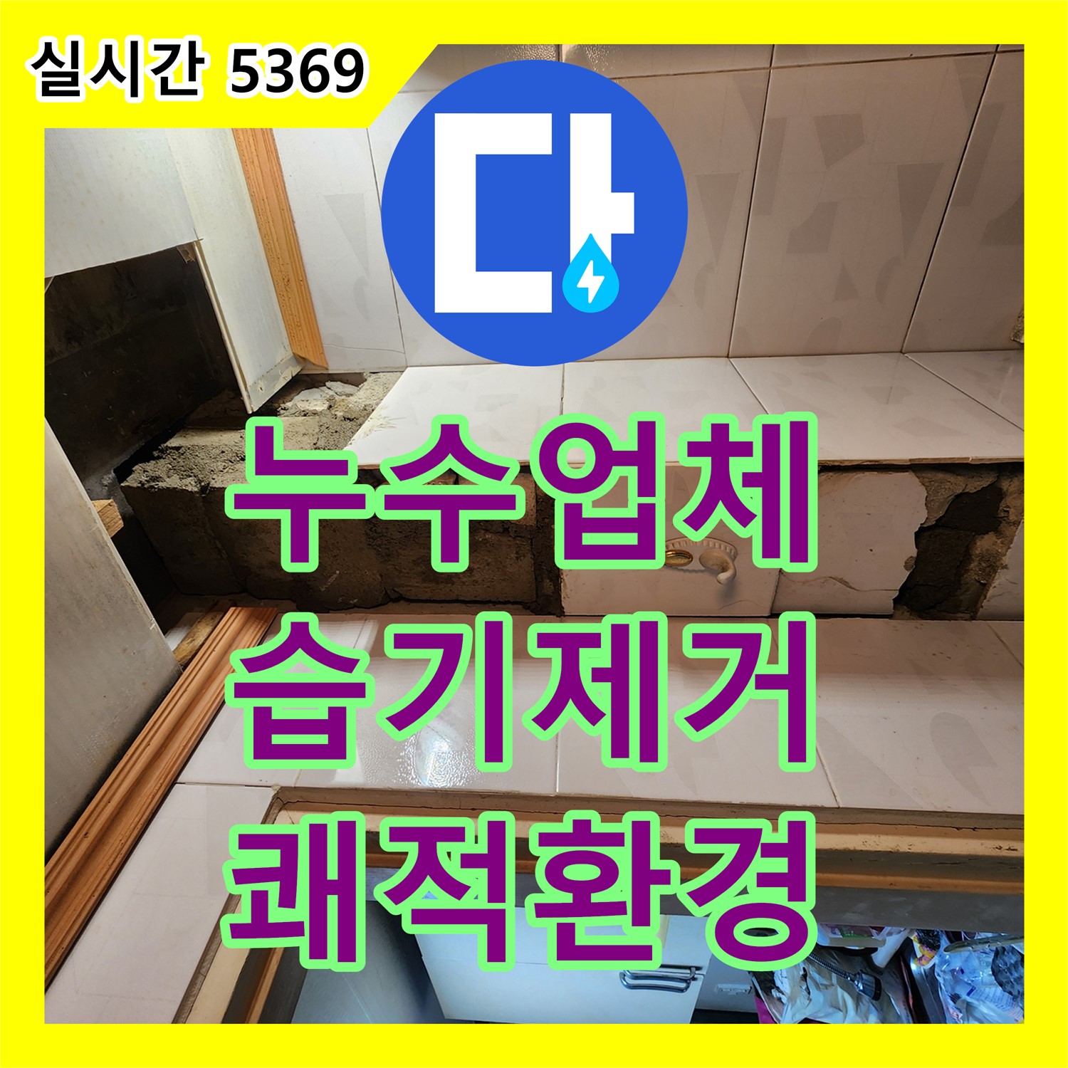 양주 장흥 누수업체, 습하고 곰팡이 슨 환경, 누수 차단으로 쾌적하게