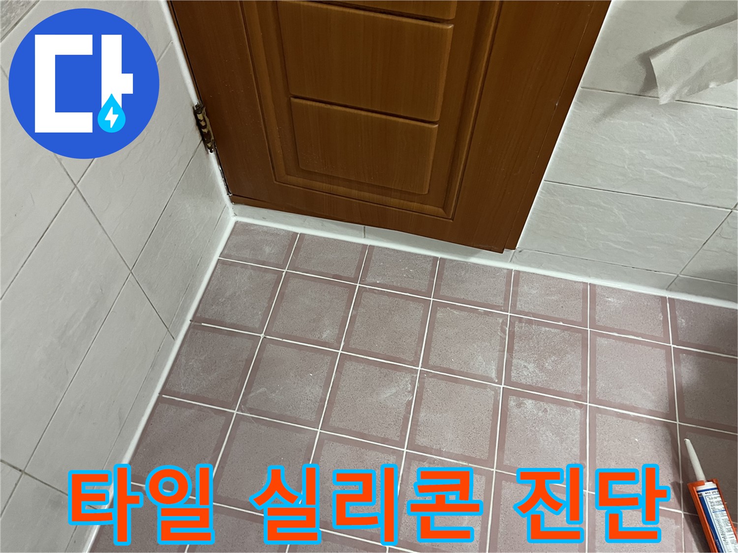 독산동 형제맨션빌 욕실 - 문 하단 타일과 실리콘 문제 해결을 위한 초기 진단