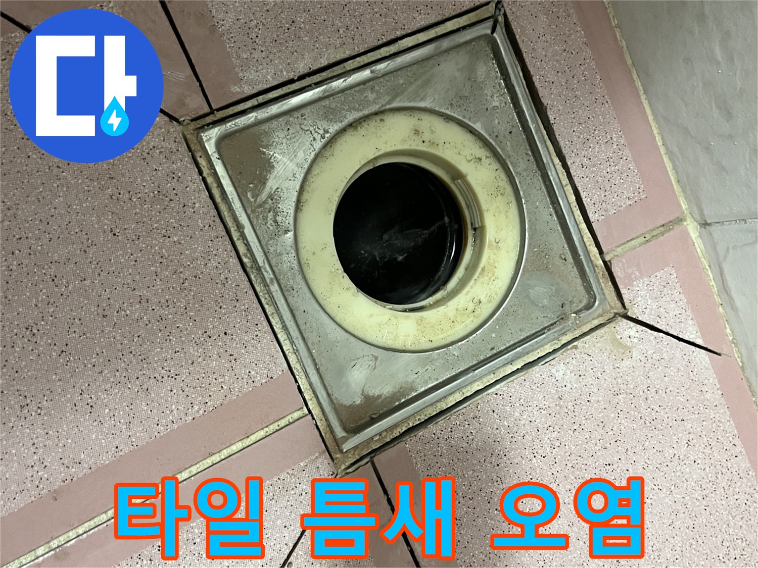 독산동 형제빌 누수 진단을 위한 유가 주변 타일 틈새 오염 확인