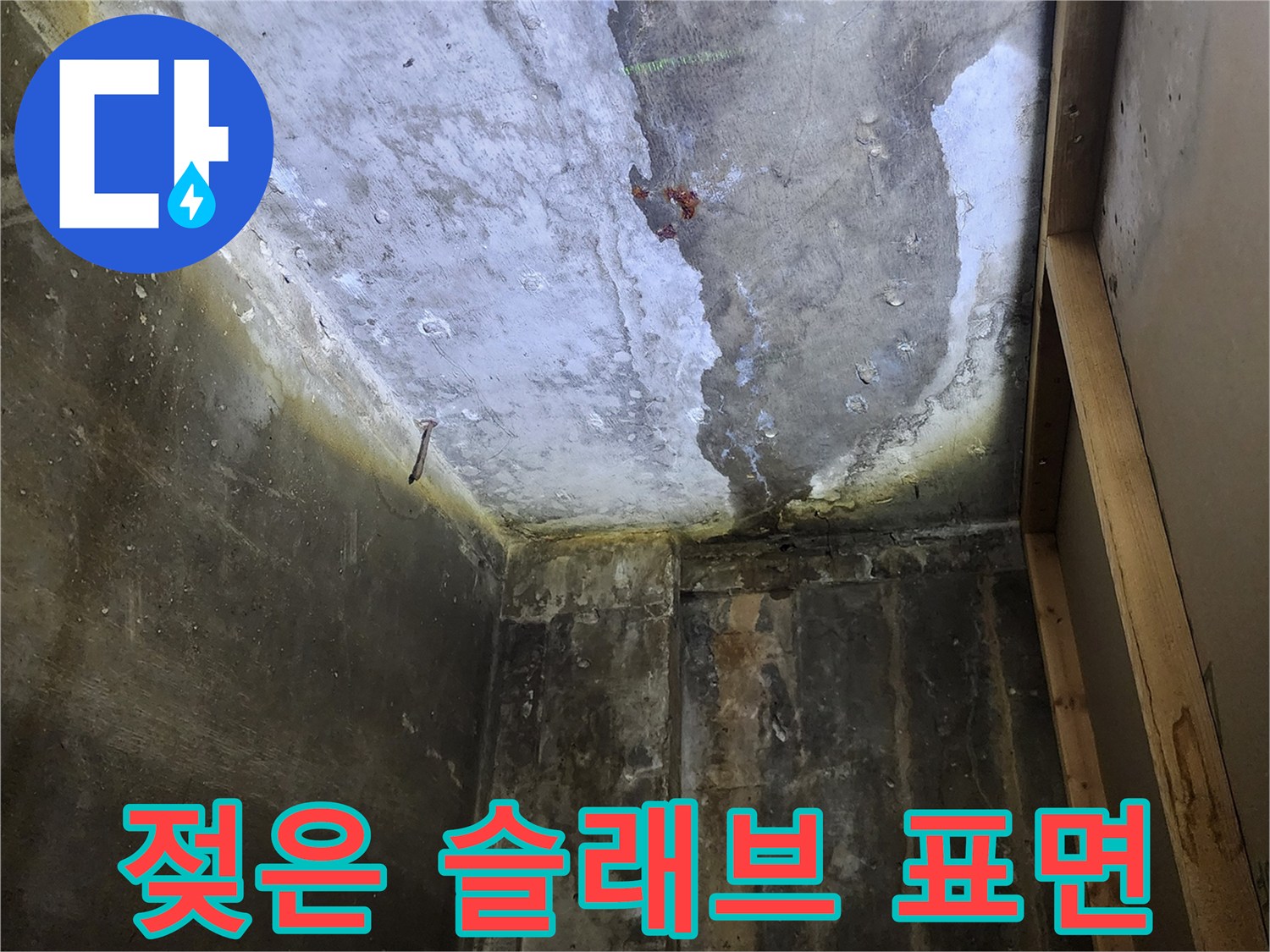 상가-건물-천장-슬래브-누수-침투-및-오염-상태