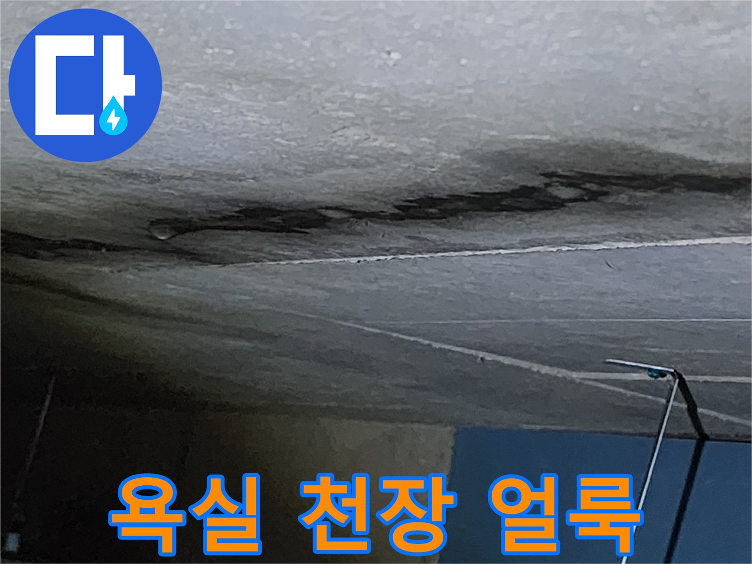 양주시 옥정동 현장-욕실 천장 벽면의 어두운 물자국