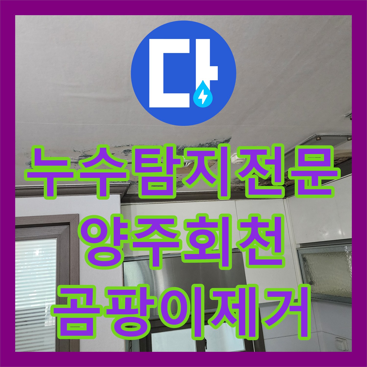 누수탐지전문 상부층 배관 결함으로 인한 천장 곰팡이 해결 경기 양주시 회천2동