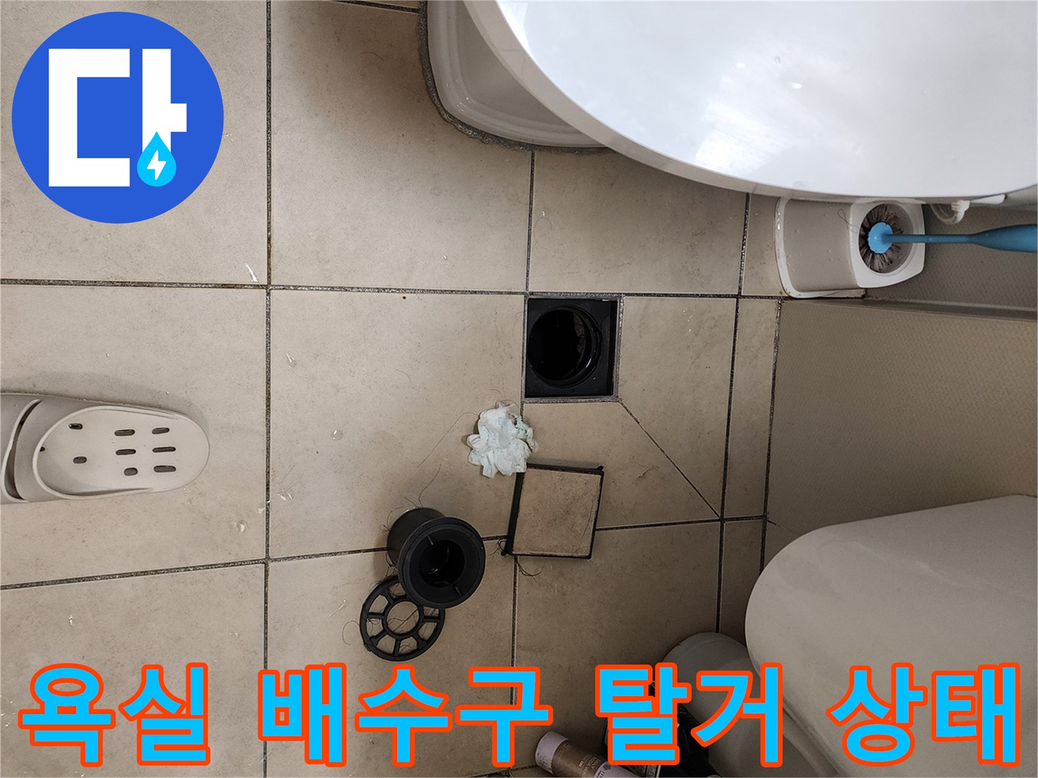양주시 유양동 화장실-배수구 주변 탈거 및 점검 상황
