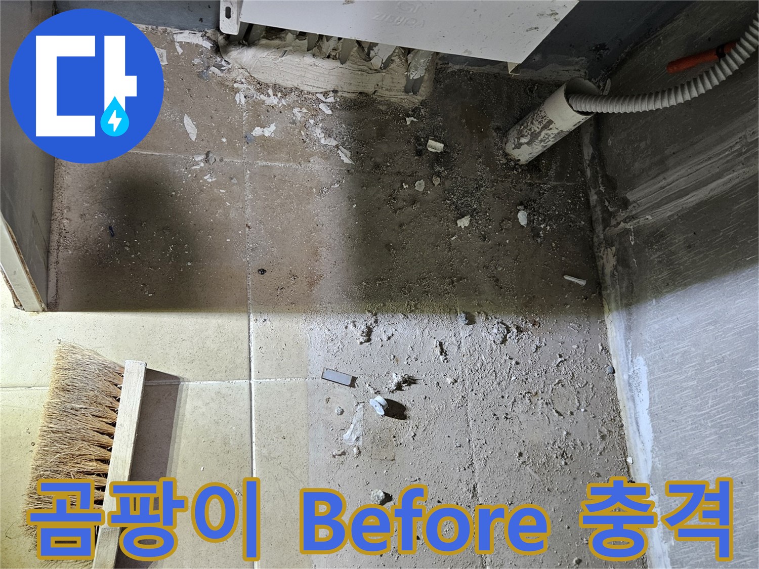 양평 용문면 어수리 누수 - 청소 전 곰팡이 습격 - 충격적인 Before 사진