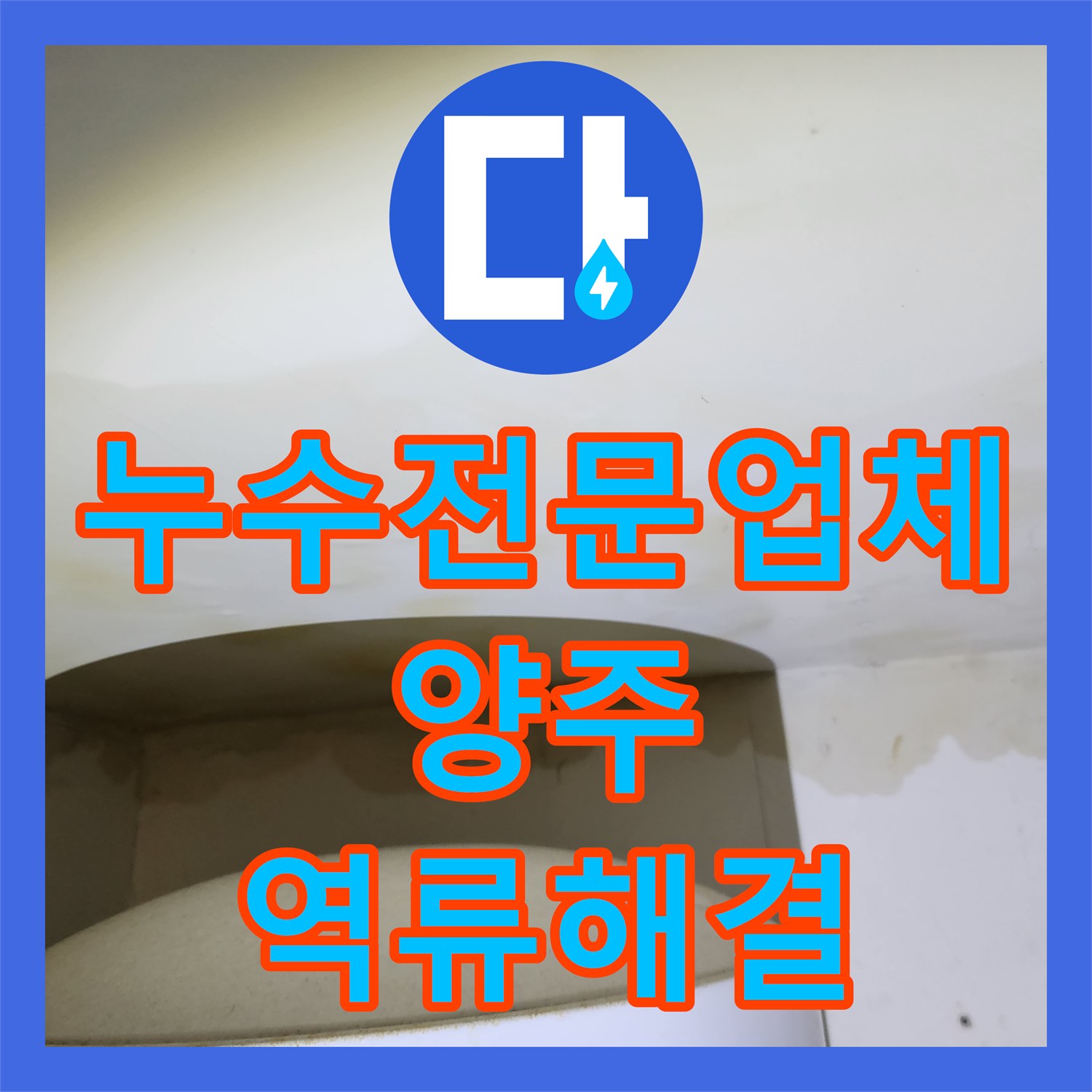 누수전문업체 싱크대 하부 역류로 인한 천장 누수 원인 제거 경기 양주시 옥정동