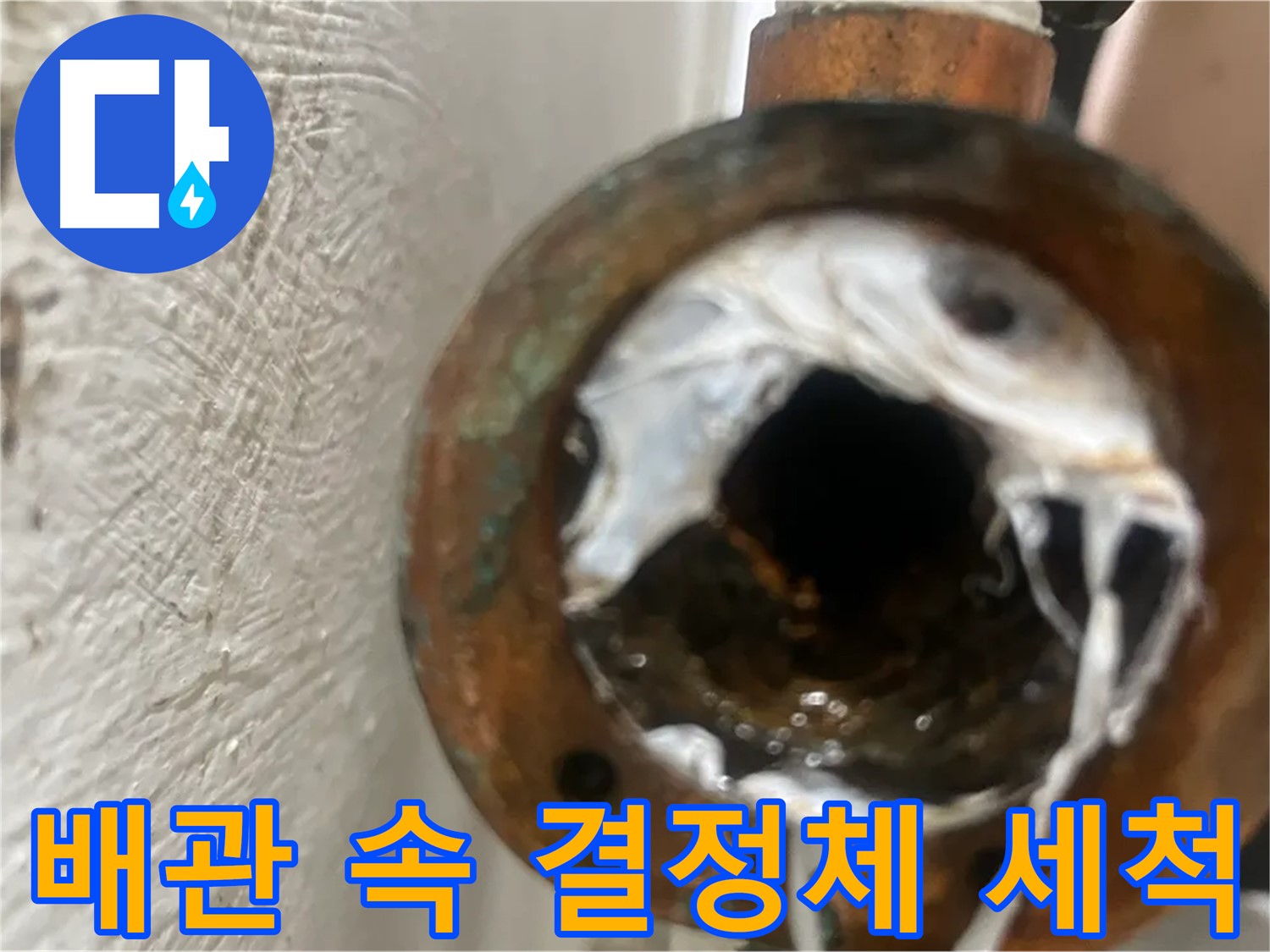 신월동 누수 해결 - 배관 속 하얀 결정체 꼼꼼 세척