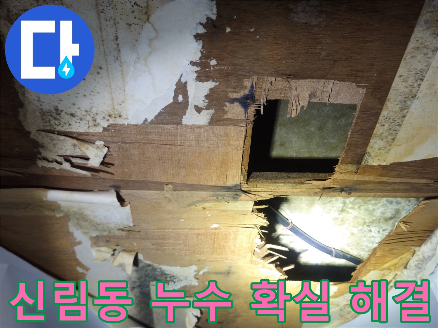 신림동 누수 최첨단 장비 이용 정밀 탐지 및 확실한 공사 - 천장 누수 해결