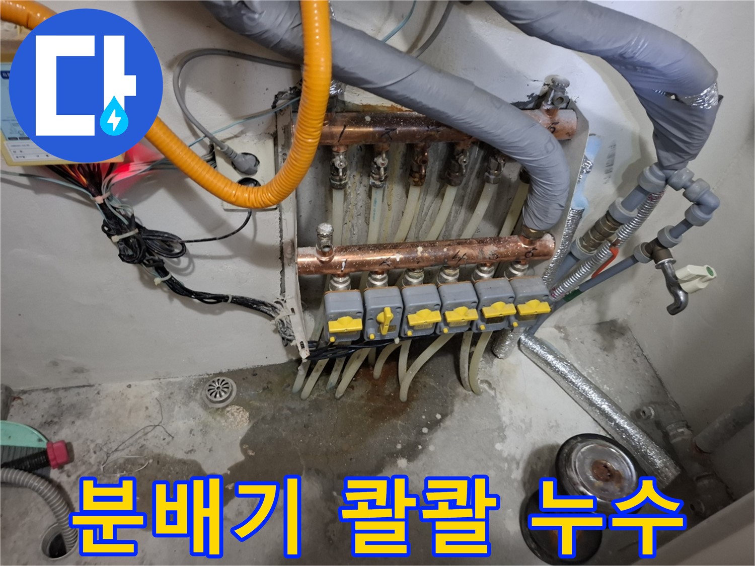 분배기 콸콸 누수 - 분배기에서 물이 콸콸 쏟아지는 긴급 상황입니다.
