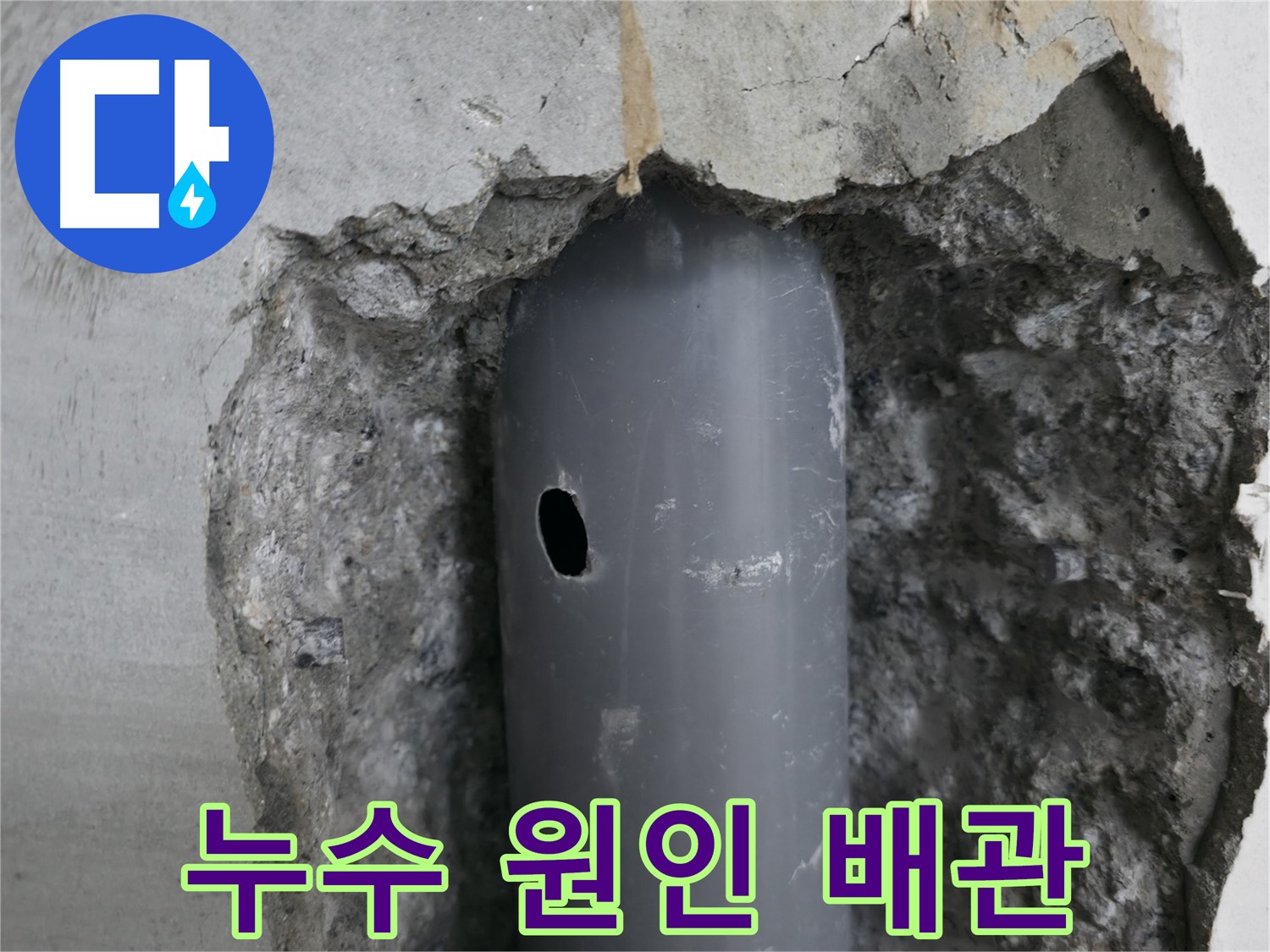 성북구 스카이힐스테이 아파트 누수 원인 - 손상된 배관에서 누수 발생