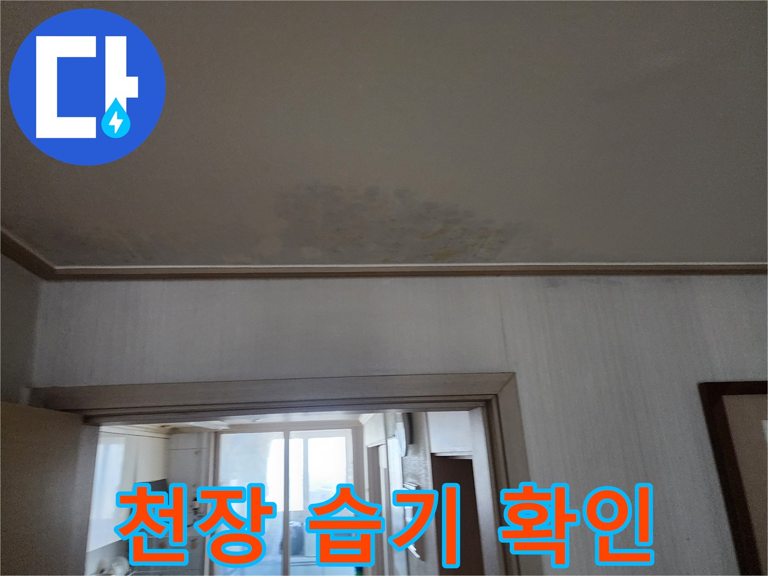 철산동 두산위브 아파트 천장 습기 - 누수 전문가가 천장 습기 상태를 확인하여 누수 가능성을 진단합니다.