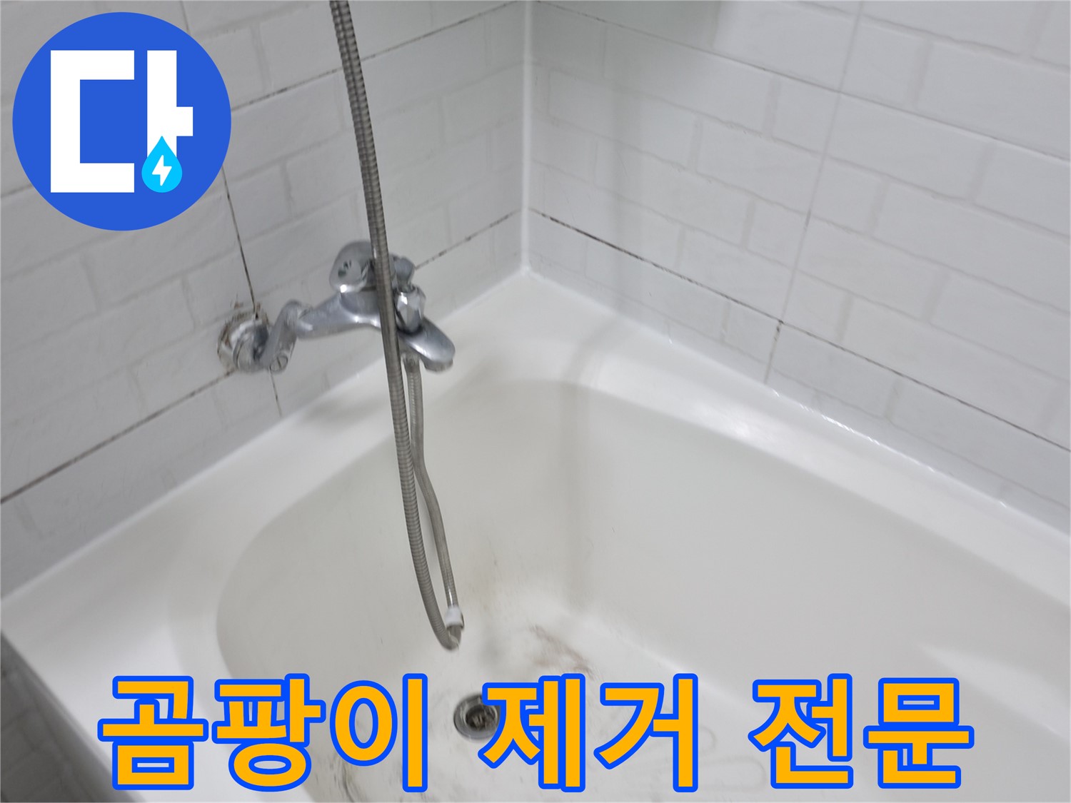 곰팡이 제거 전문 - 욕실 타일 틈새 완벽 청소