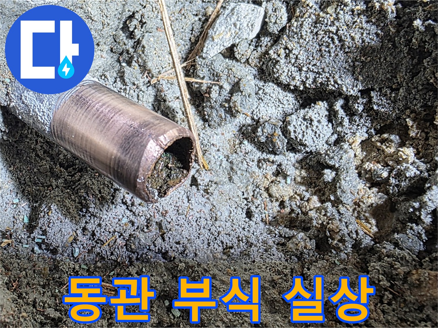 마포구 용강동 새창로8길 누수 - 동관 부식의 끔찍한 실상을 보여주는 사진 - 즉각적인 조치가 필요합니다.