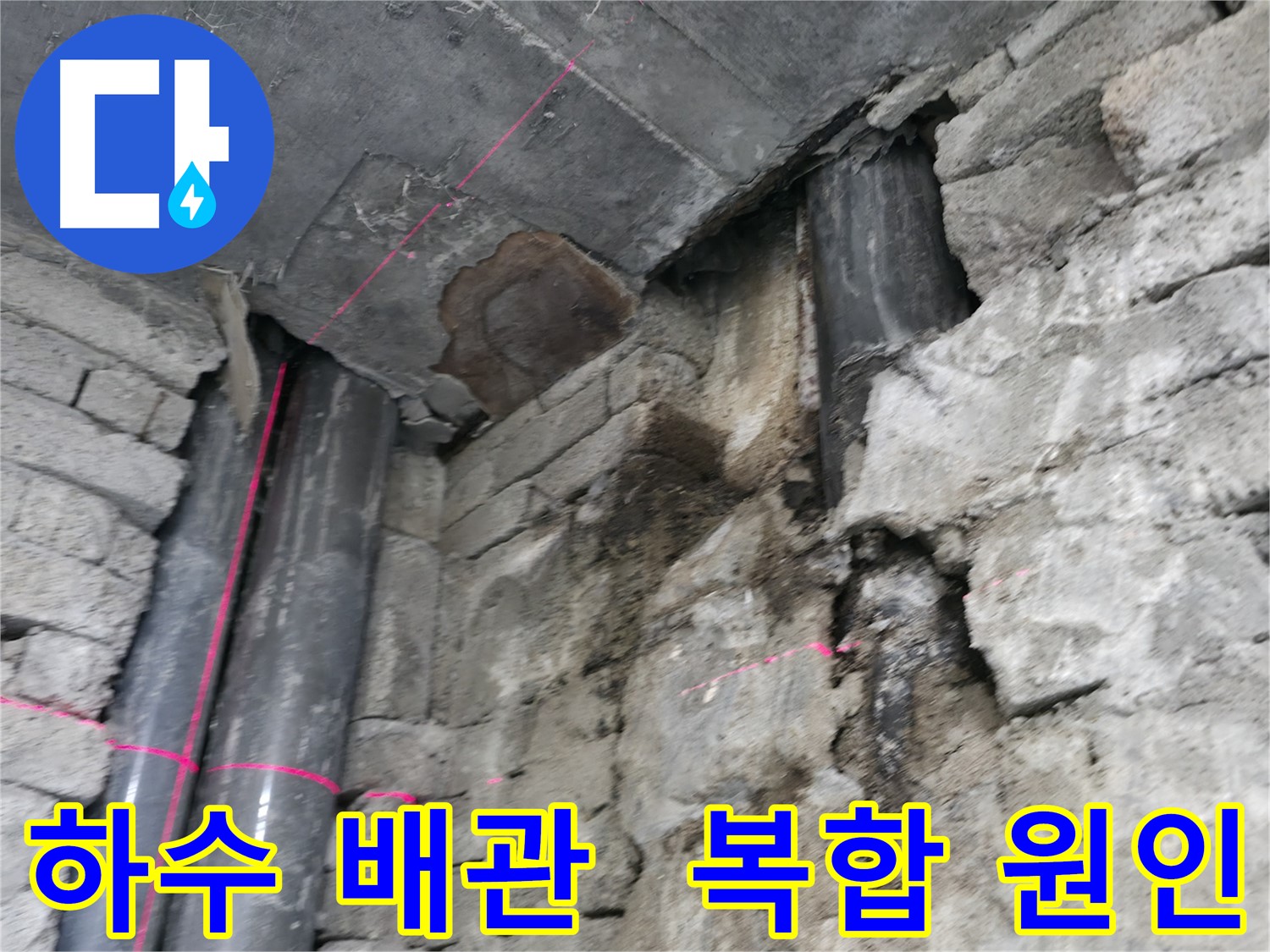 서초구 서초동 건물 누수 - 하수 배관 문제와 복합적인 원인이 결합된 누수 현장입니다.