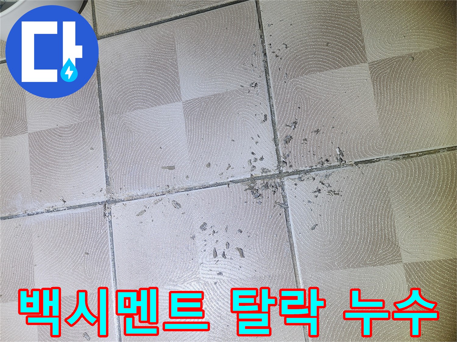 수원 누수 - 타일 틈새 백시멘트 탈락으로 인한 누수 가능성 점검