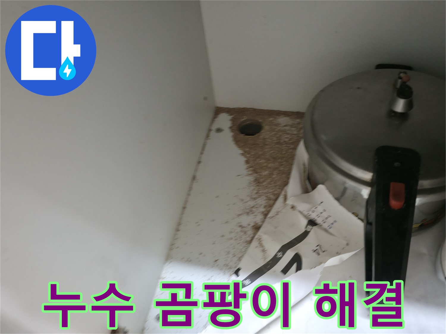 싱크대 누수 - 톱밥 - 투명한 견적 - 추가 비용 X