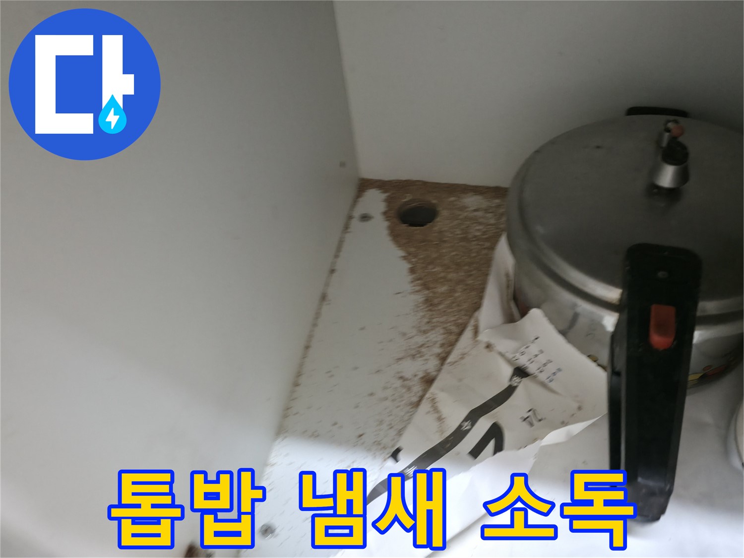 서초2동 싱크대 누수 - 톱밥, 썩은 냄새 완벽 살균 소독으로 말끔 해결