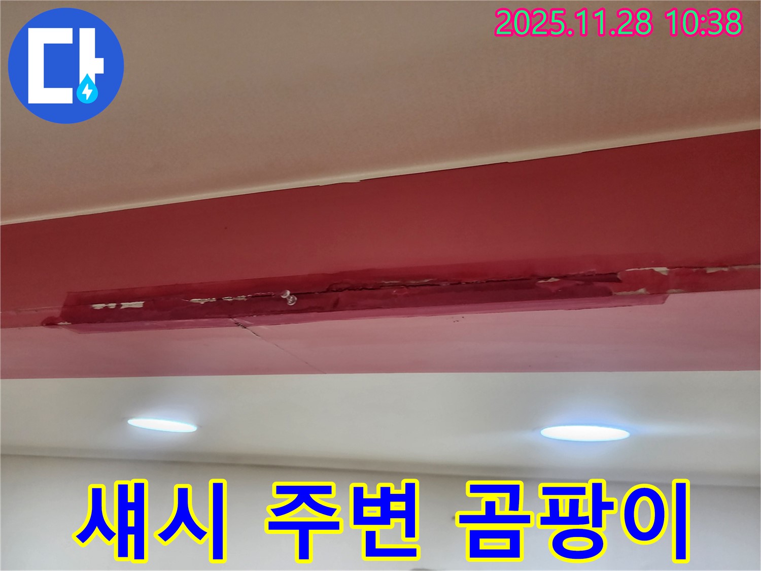 포천 신북면 금동리 낡은 섀시 누수 - 섀시 주변 곰팡이