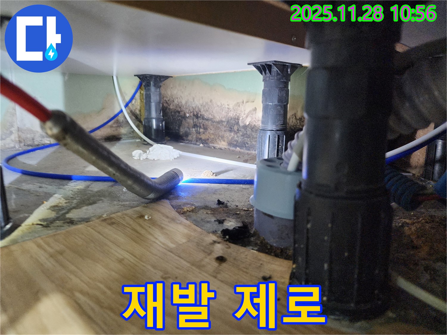 포천 신북면 누수 - 싱크대 아래 곰팡이, 냄새 완벽 차단