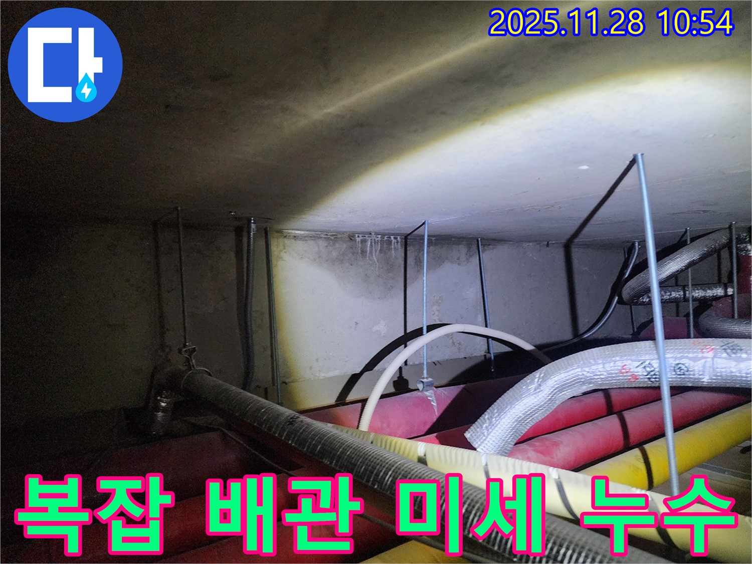 포천시 신북면 금동리 누수 - 복잡한 배관 속 미세 누수까지 잡아내는 꼼꼼함!