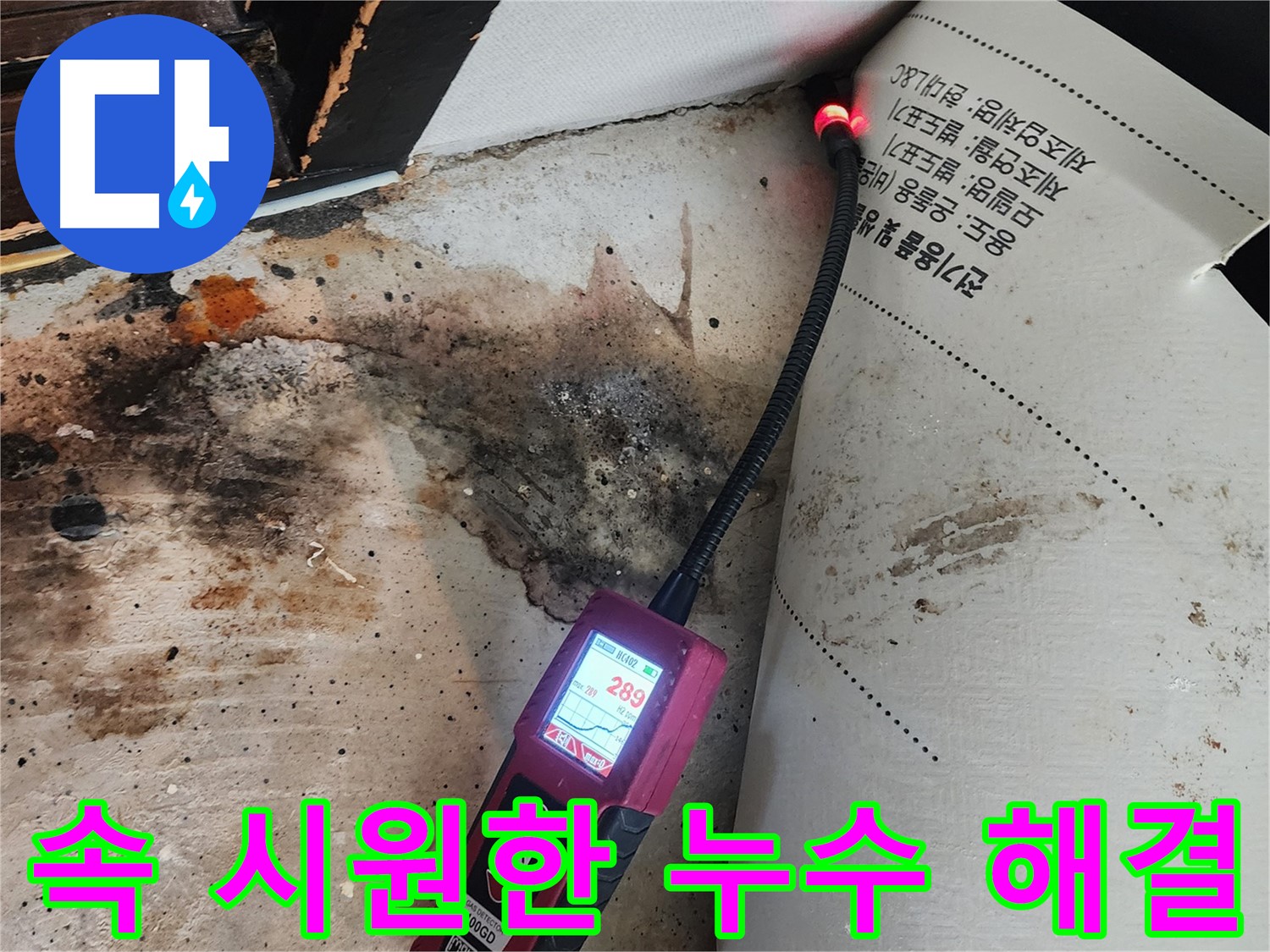 광진구 누수탐지 - 자양동 곰팡이 문제, 내시경 카메라로 속 시원하게 해결