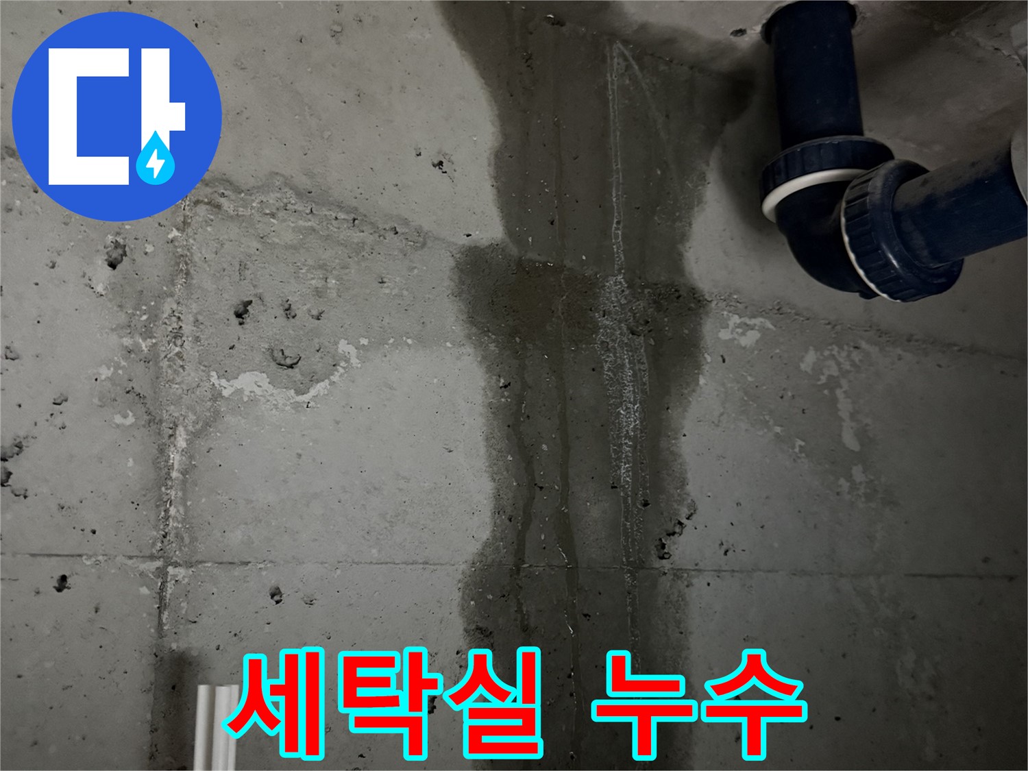 동두천 지행동 동양엔파트 아파트 세탁실에서 발생한 누수 - 빠른 조치가 필요합니다.
