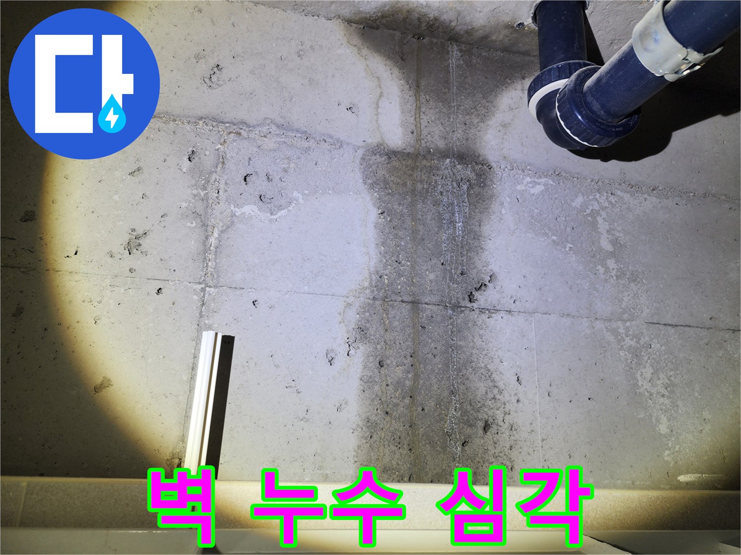 동두천 지행동 아파트 콘크리트 벽 누수 - 심각한 누수 상황 진단