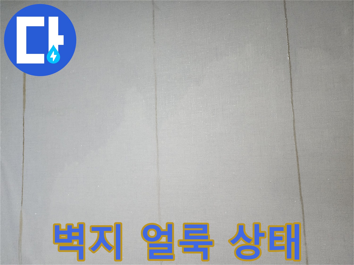 포천 일동면 주거 공간 벽지에 나타난 수분 침투 흔적