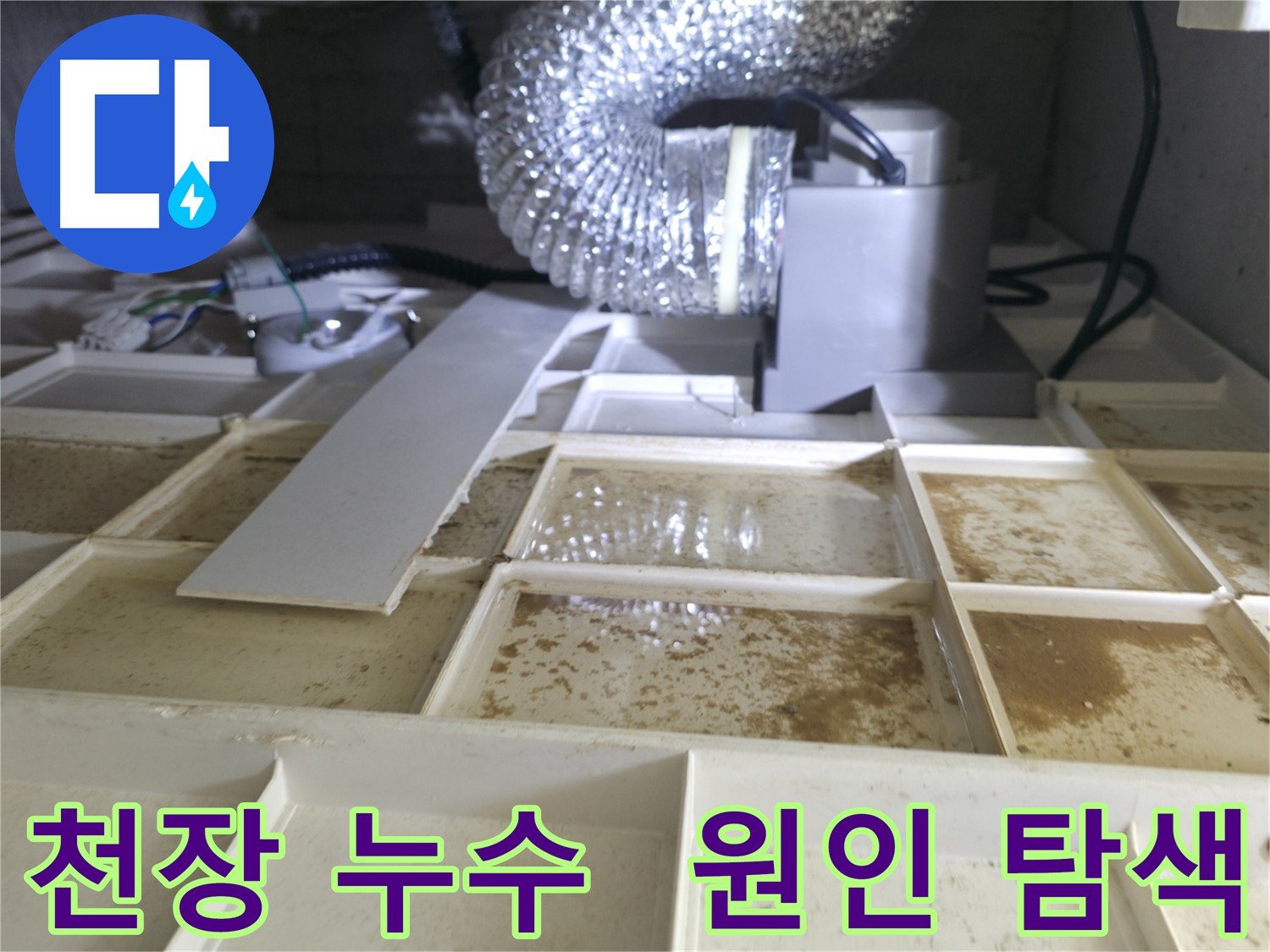 아파트 천장 누수 발생 - 누수 원인을 찾기 위한 정밀 탐색 과정