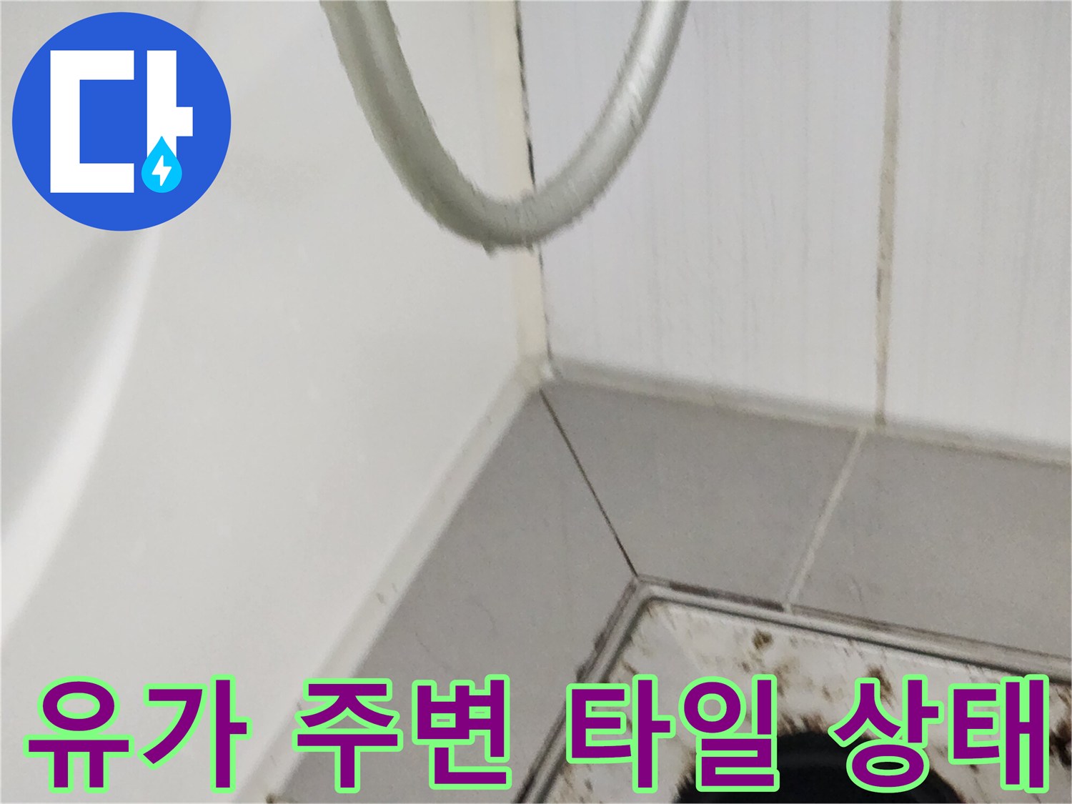 화장실 배수구 유가와 타일 접합부 상태 점검