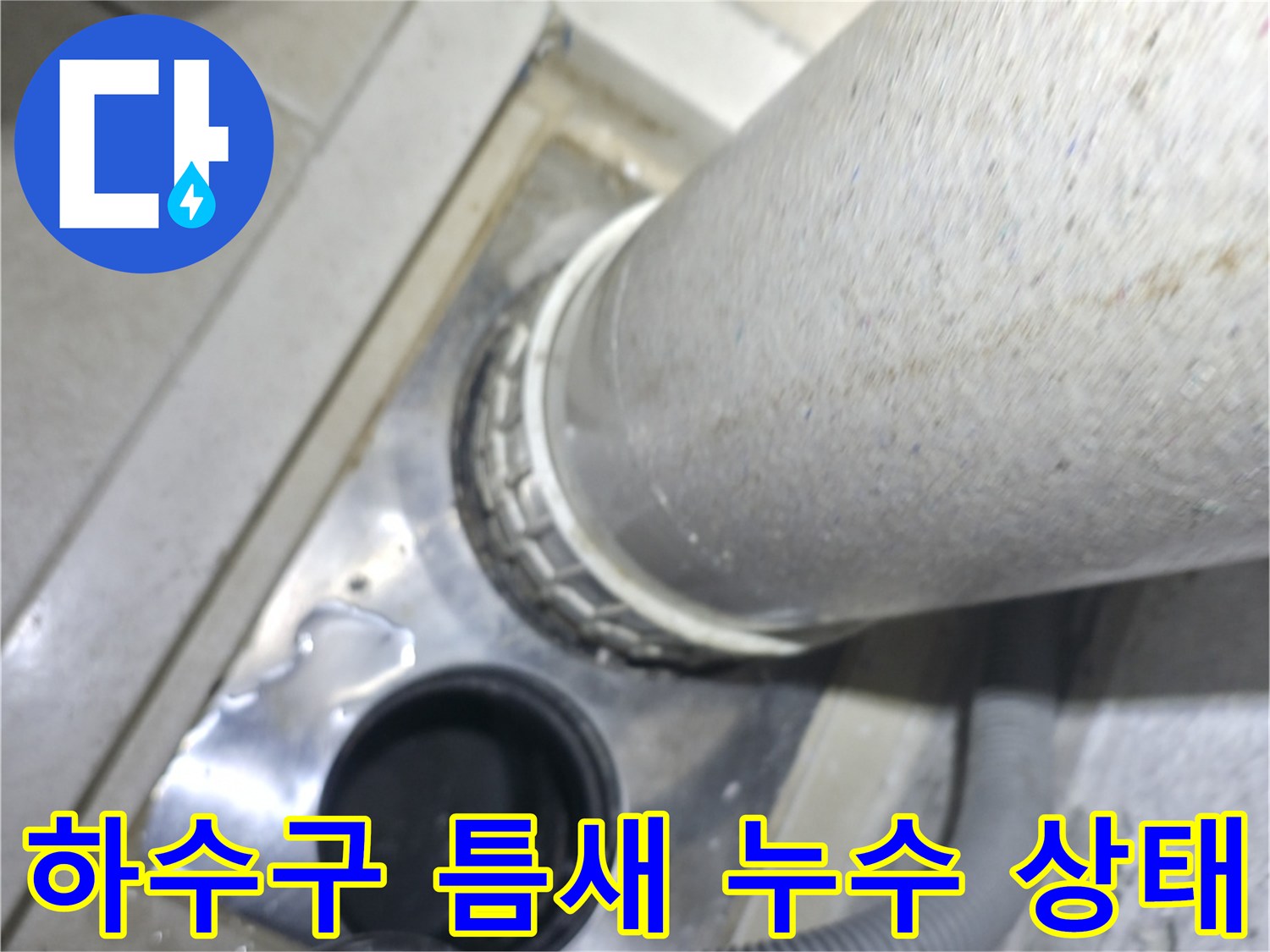 배수구-유가-및-연결-배관의-누수-지점