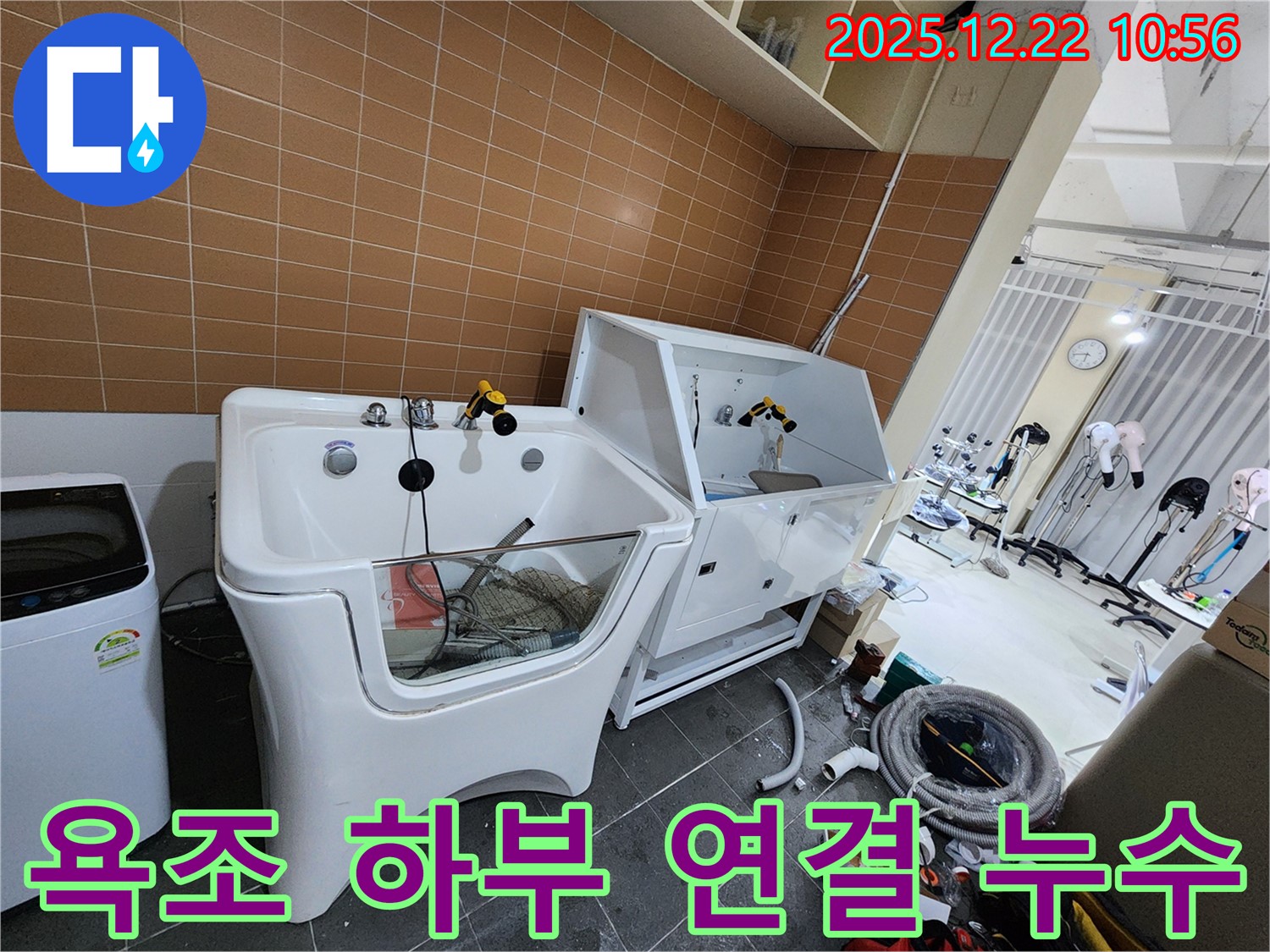 노원구 월계동 애견샵 욕조 하부 연결 부위 누수 해결 - 숙련된 기술과 꼼꼼한 시공