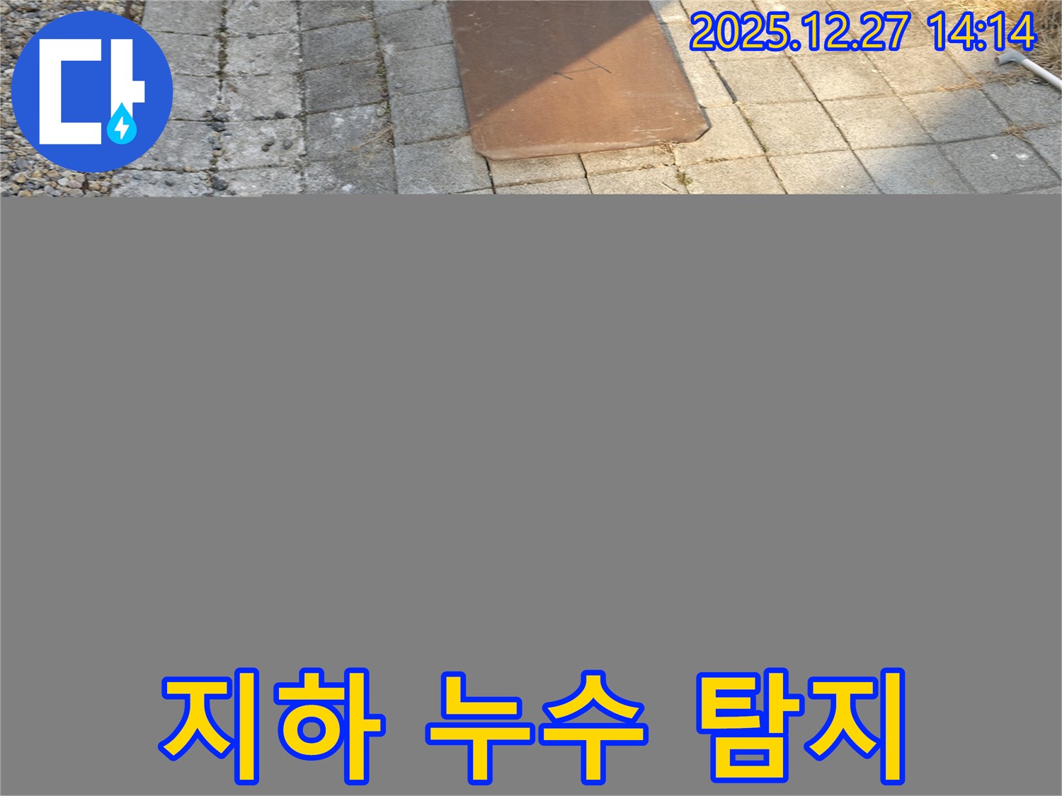 분당구 서판교에서 지하 상수도 누수 탐지 작업을 진행하는 모습 - 정확한 위치를 파악합니다.