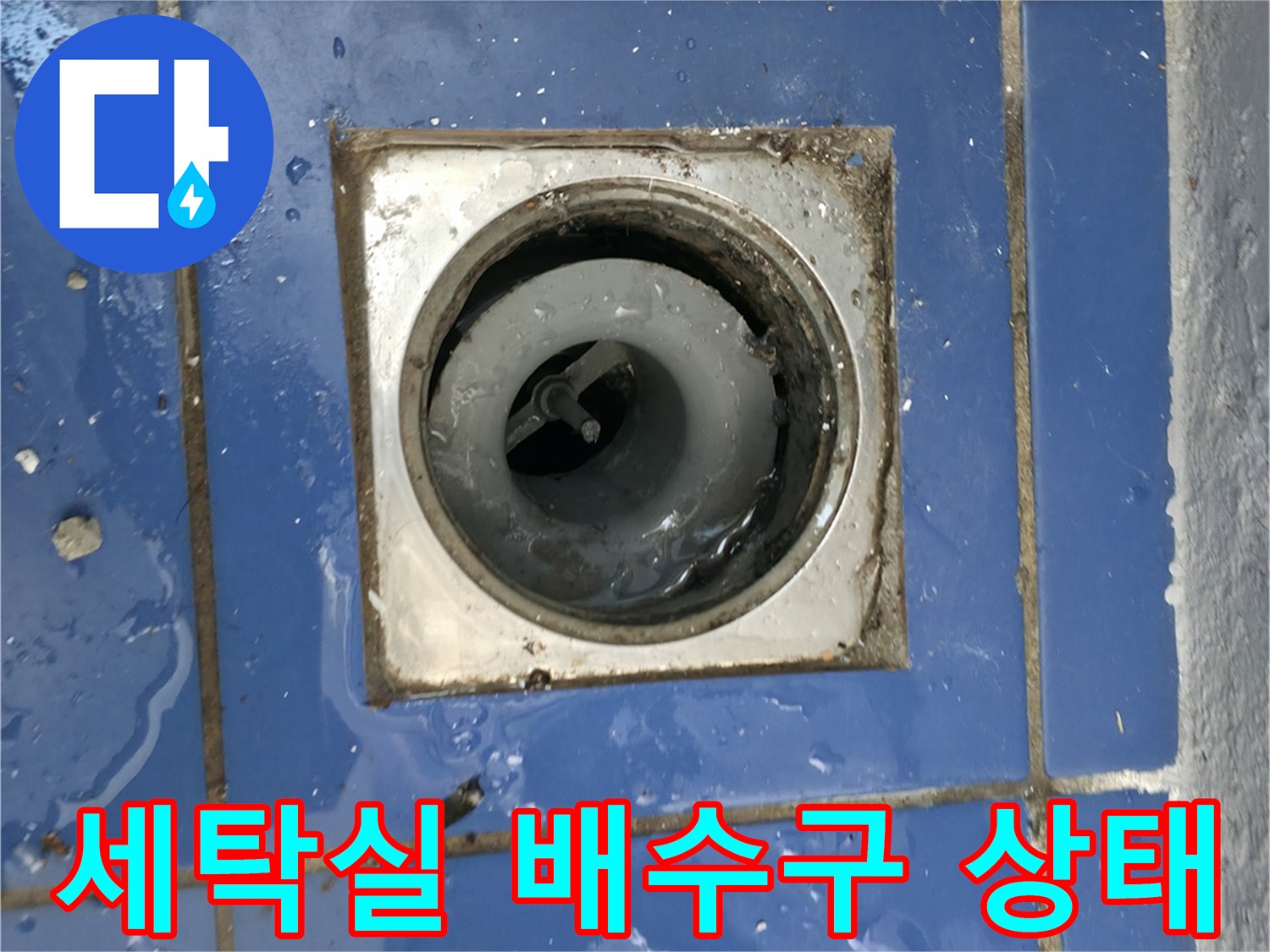 성동구-아파트-세탁실-배수구-유가-주변-물고임-상태