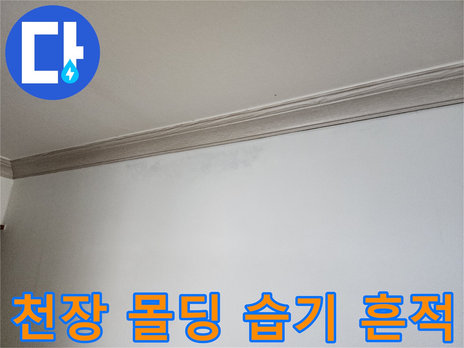 노원구 상계동 현장-천장 몰딩 부근에 발생한 미세한 습기 자국