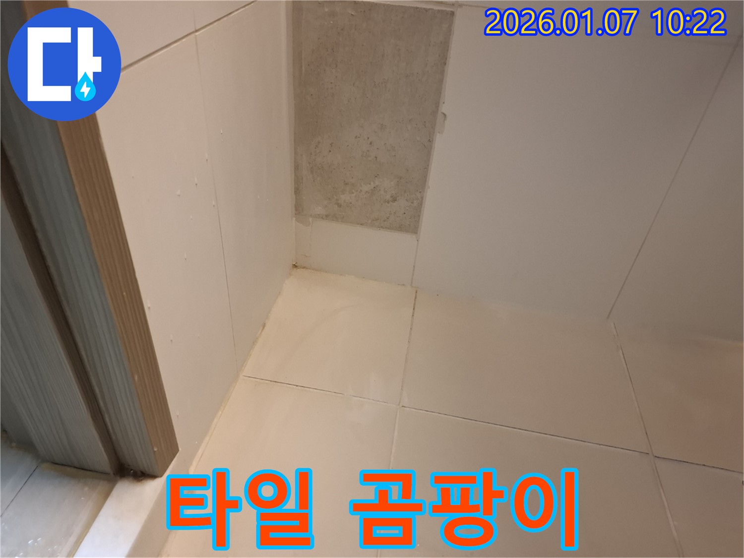 처인구 모현 갈담리 욕실 벽 타일 곰팡이 - 곰팡이 제거 및 방수 시공으로 해결