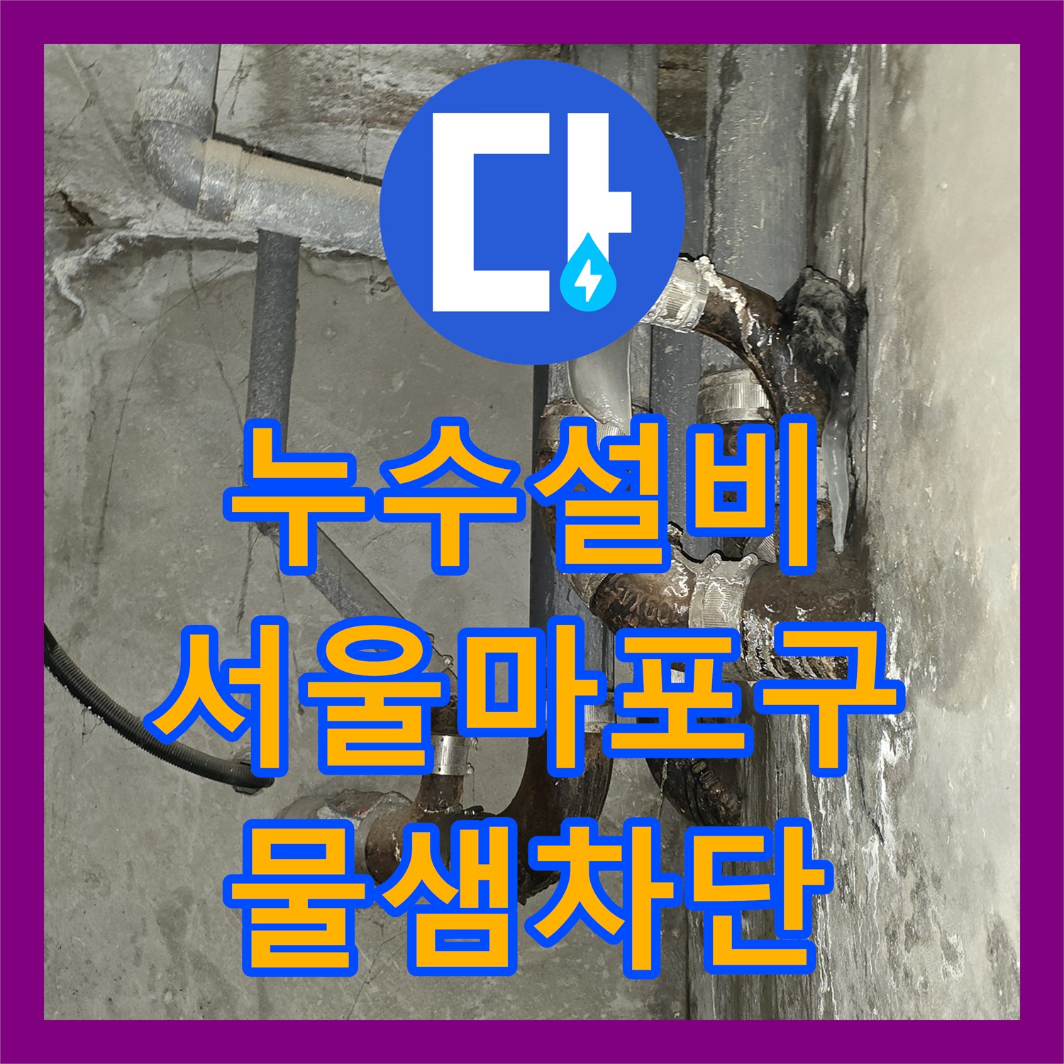 누수설비 서울 마포구 천장 곰팡이 원인이 된 상층 배관 보수 과정
