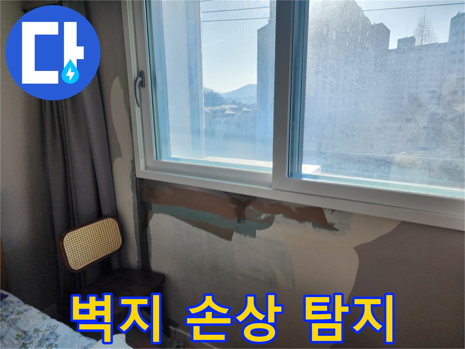 벽지 손상 - 누수 탐지 진행 - 정확한 보수 계획 수립