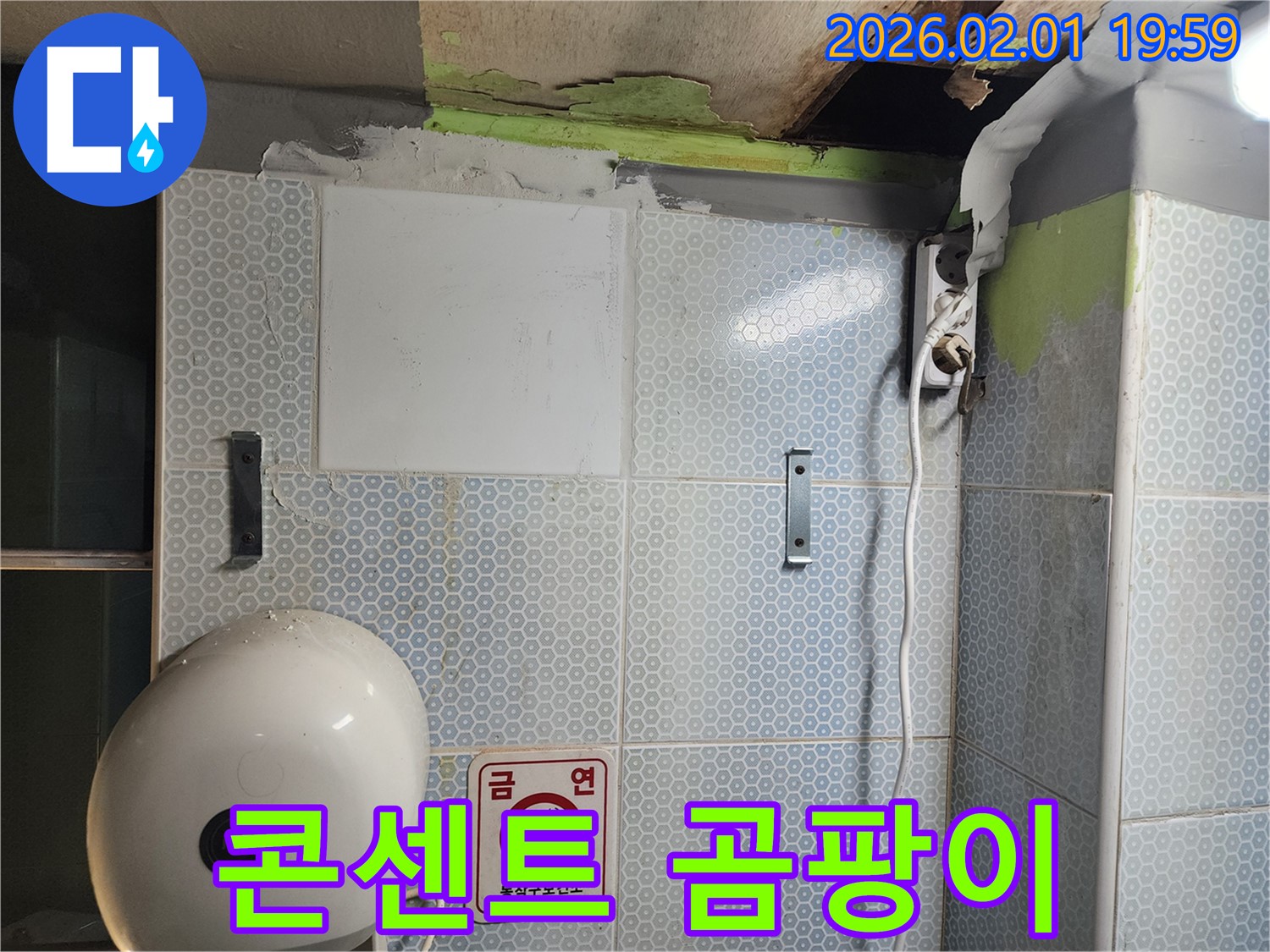 콘센트 주변 곰팡이 - 감전사고 위험, 예방이 중요