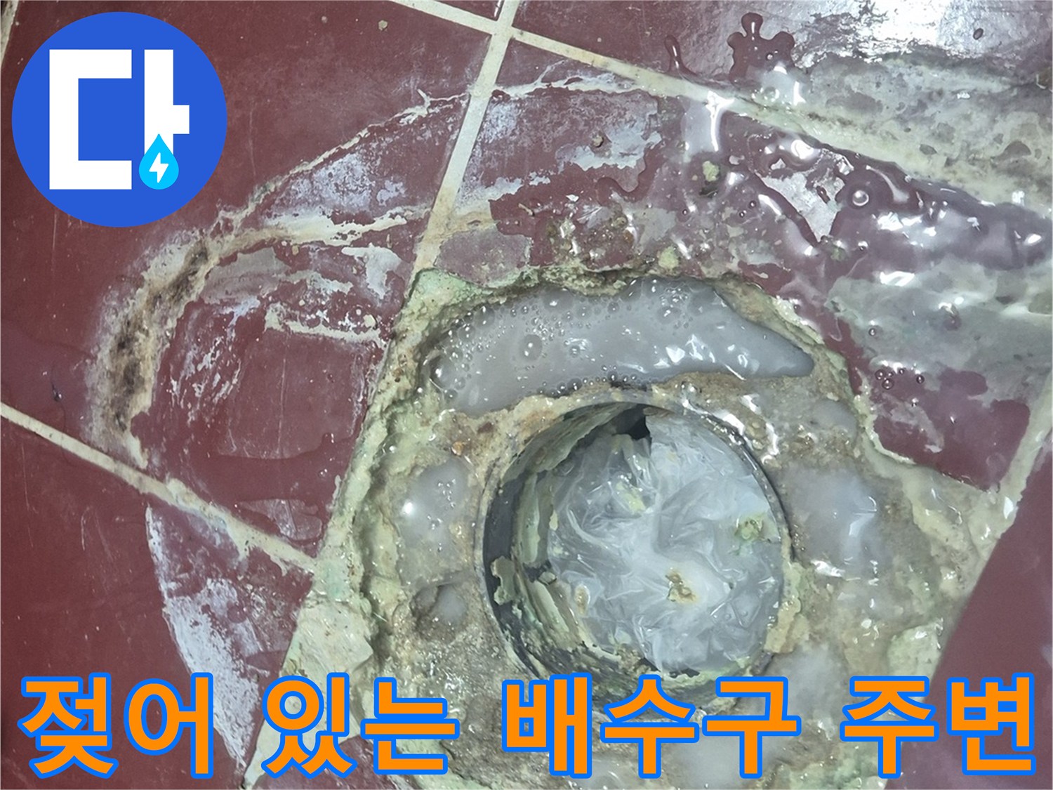 욕실-유가-주변-타일-사이-습기-및-백시멘트-오염