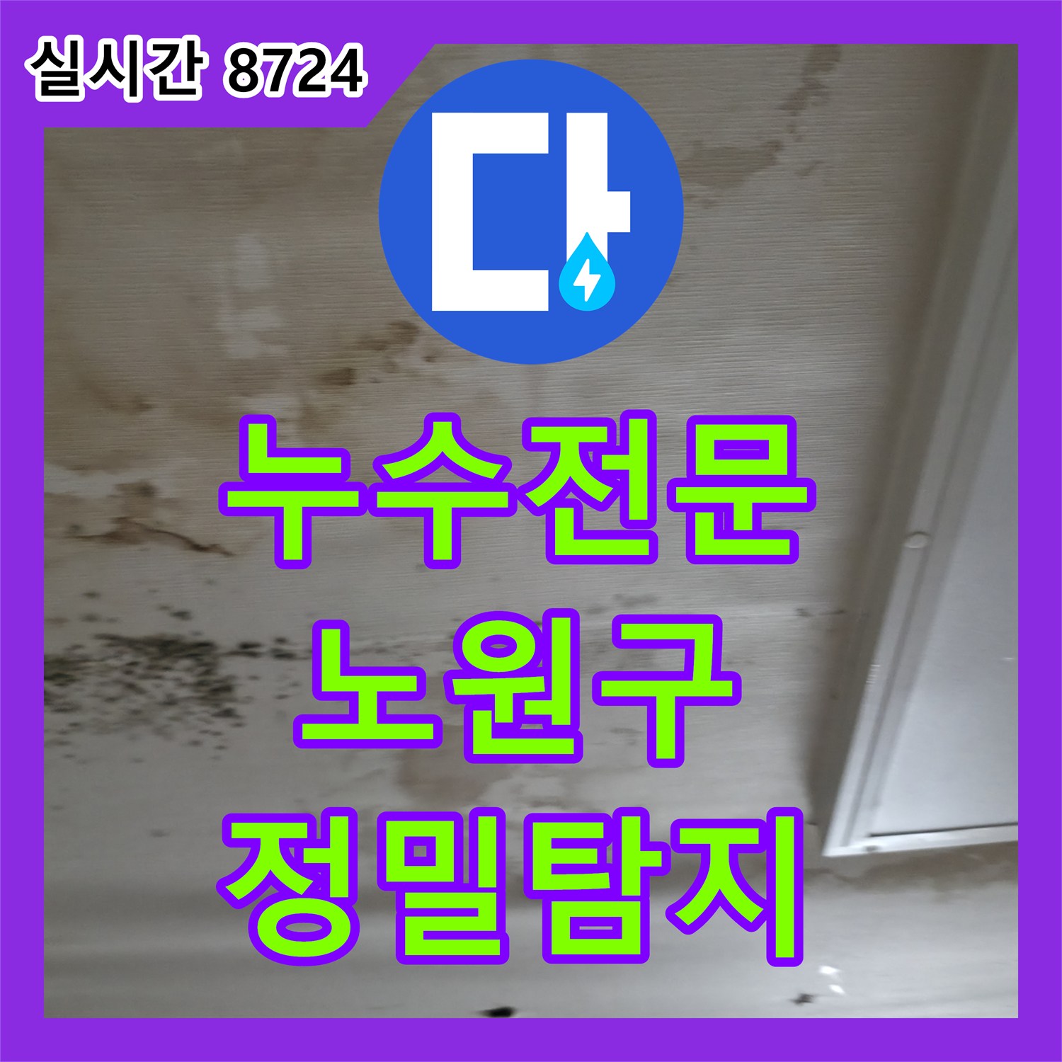누수전문업체, 천장 곰팡이와 물얼룩 발생 원인을 정밀하게 탐지하는 과정, 서울 노원구