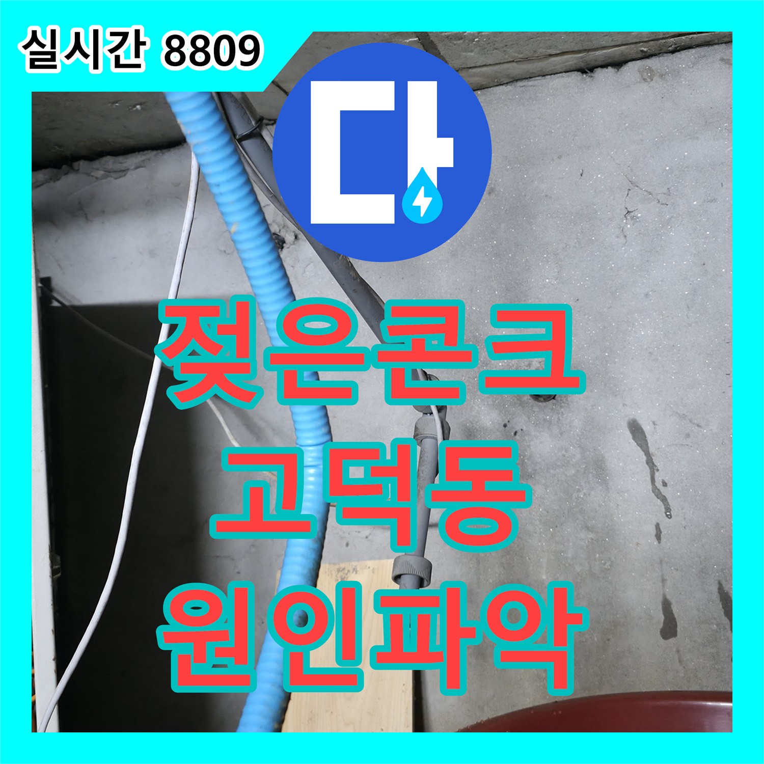 누수탐지전문가, 고덕동 주택에서 발생한 배관 주변 젖은 콘크리트 누수 문제의 정확한 원인 파악, 강동구 고덕동