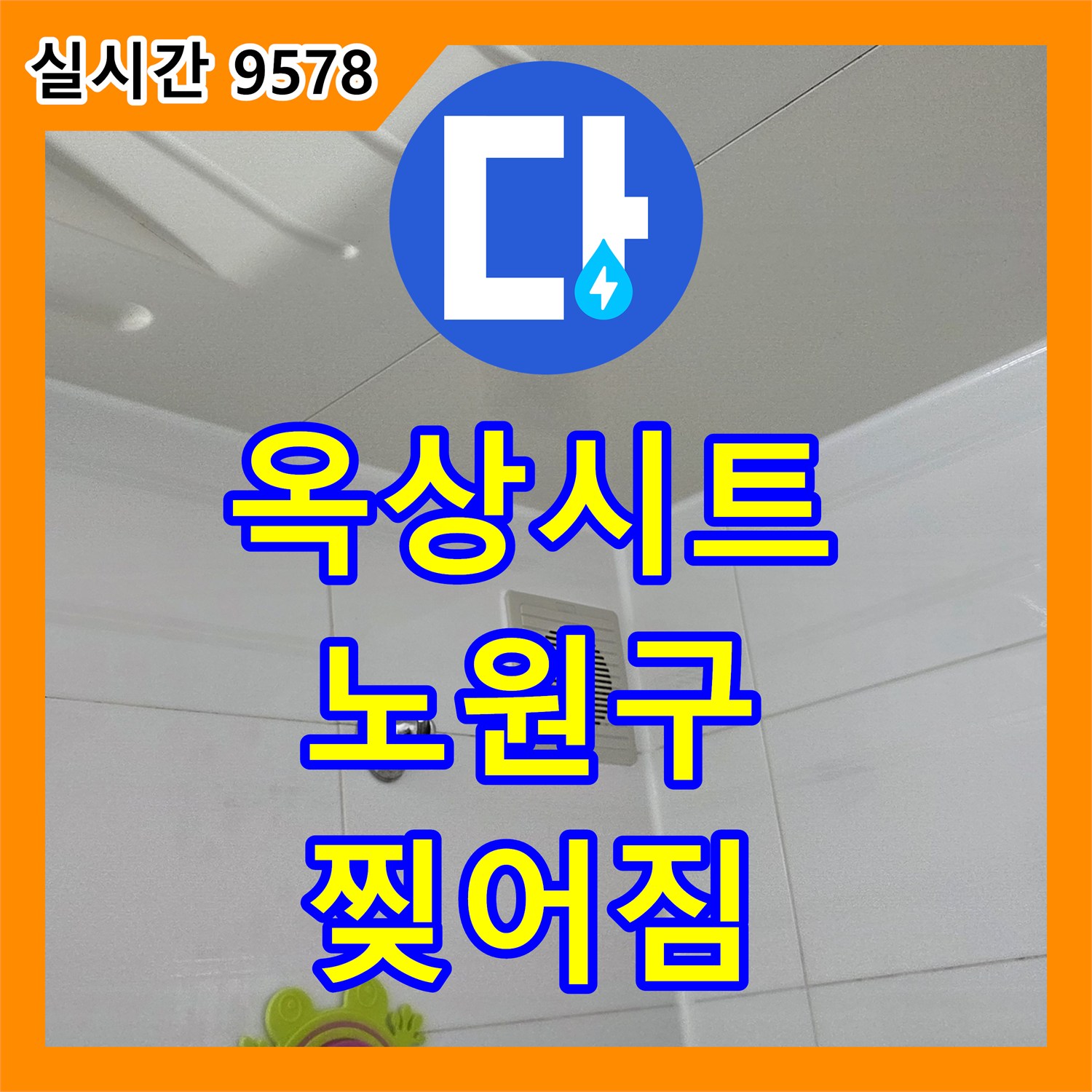 누수전문, 주택 옥상 방수 시트 찢어짐으로 발생한 빗물 누수 문제를 근본적으로 해결하는 작업 노원구