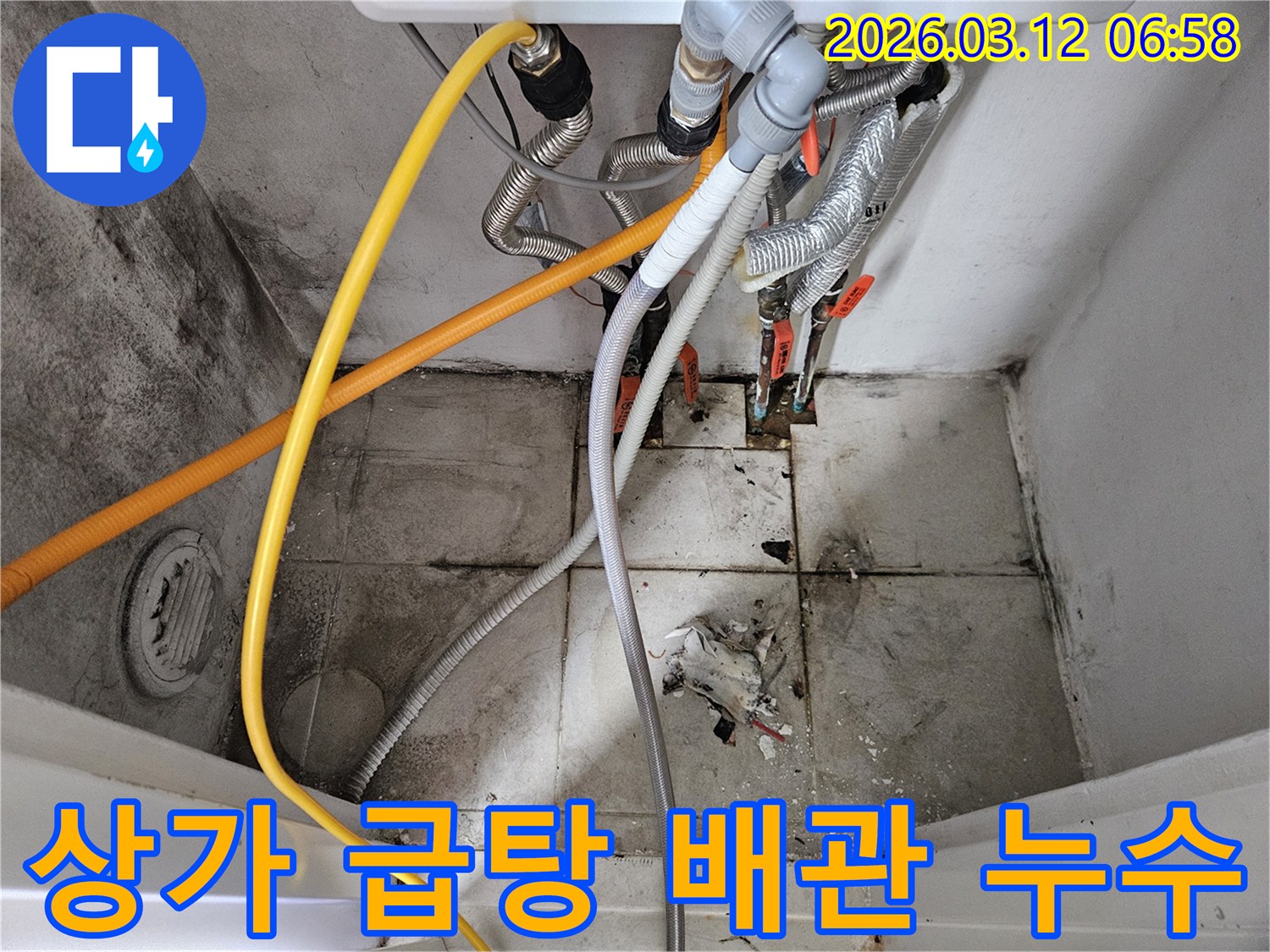 서울-마포구-상가-급탕-배관-누수-위생-안전-신속한-조치-사진