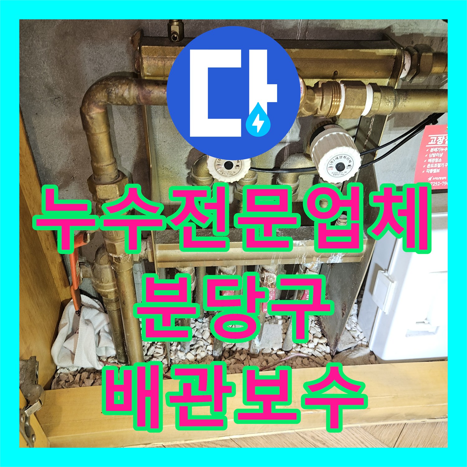 누수전문업체 빌라 지하 천장 물고임 현상으로 1층 배관을 점검한 성남시 분당구