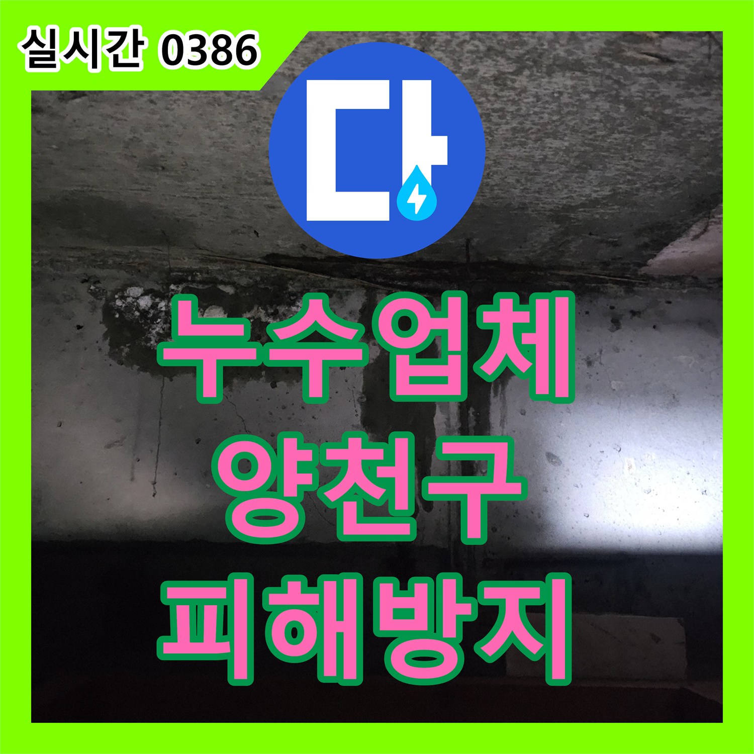 누수전문업체 천장 물샘과 콘크리트 벽면 손상, 2차 피해를 막기 위한 정밀 공사 서울 양천구